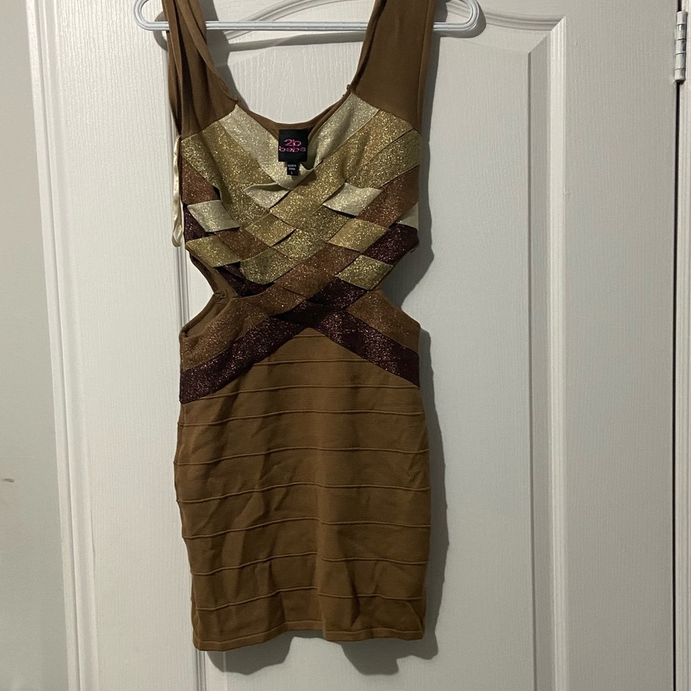 Brown glitter dress
